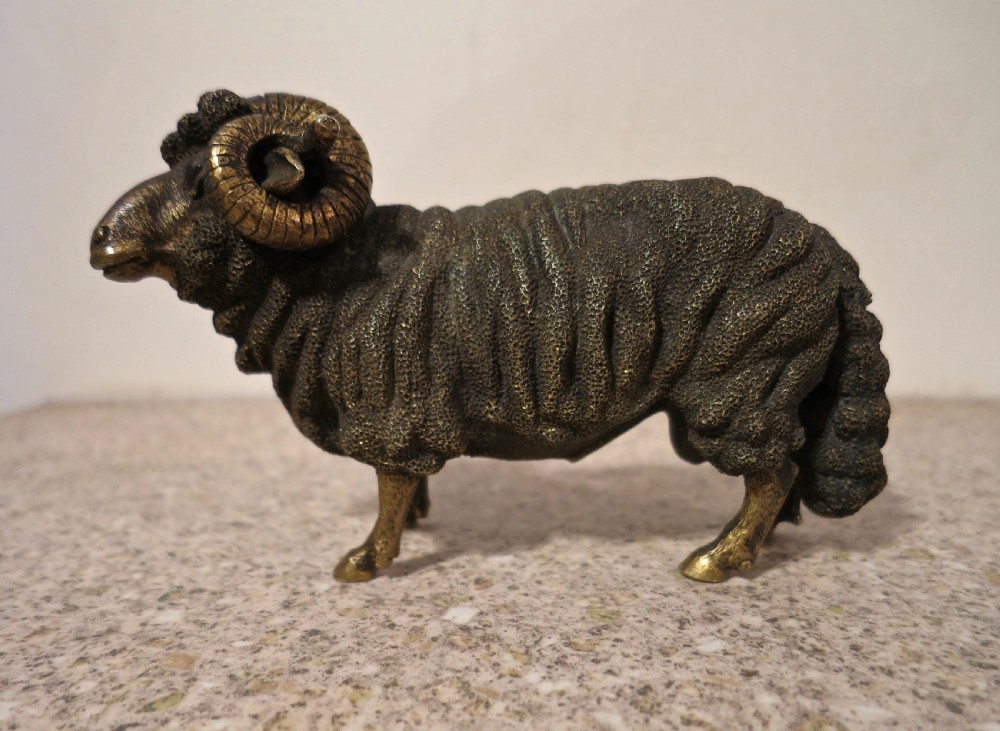 LATE 19TH CENTURY RUSSIAN BRONZE MERINO RAM