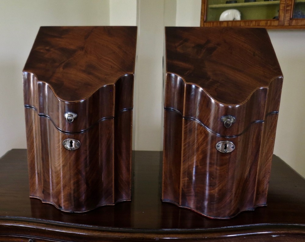 PAIR OF GEORGE III KNIFE BOXES