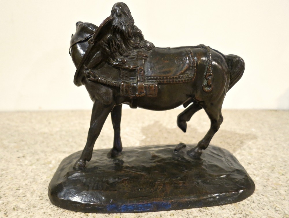 FRENCH BRONZE HORSE BY THEODORE GECHTER View III
