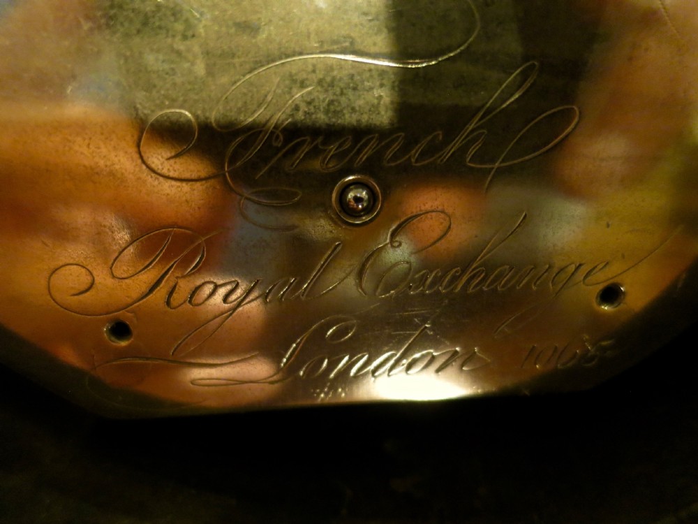 ENGLISH ORMOLU & MARBLE MANTEL CLOCK View VI