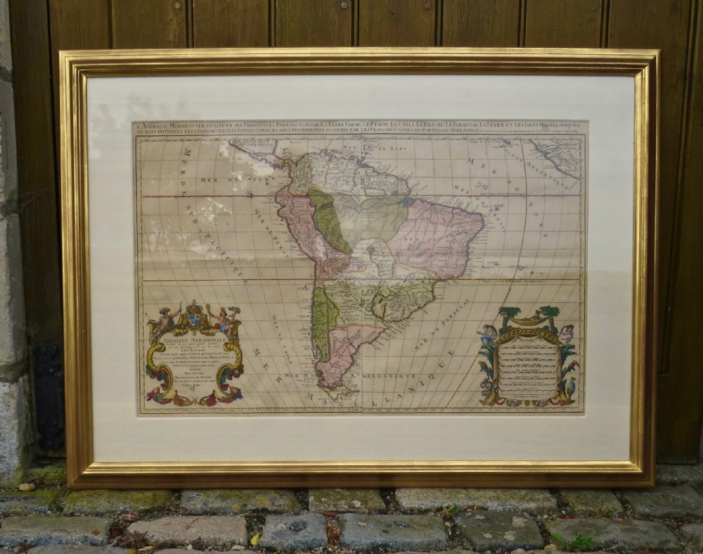 17TH CENTURY MAP OF SOUTH AMERICA 