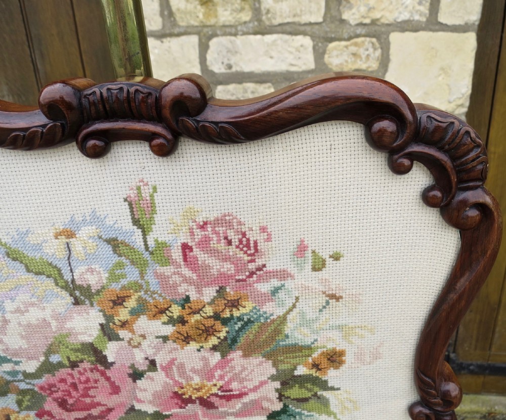 SIGNED GILLOWS SOLID ROSEWOOD POLESCREEN View IV