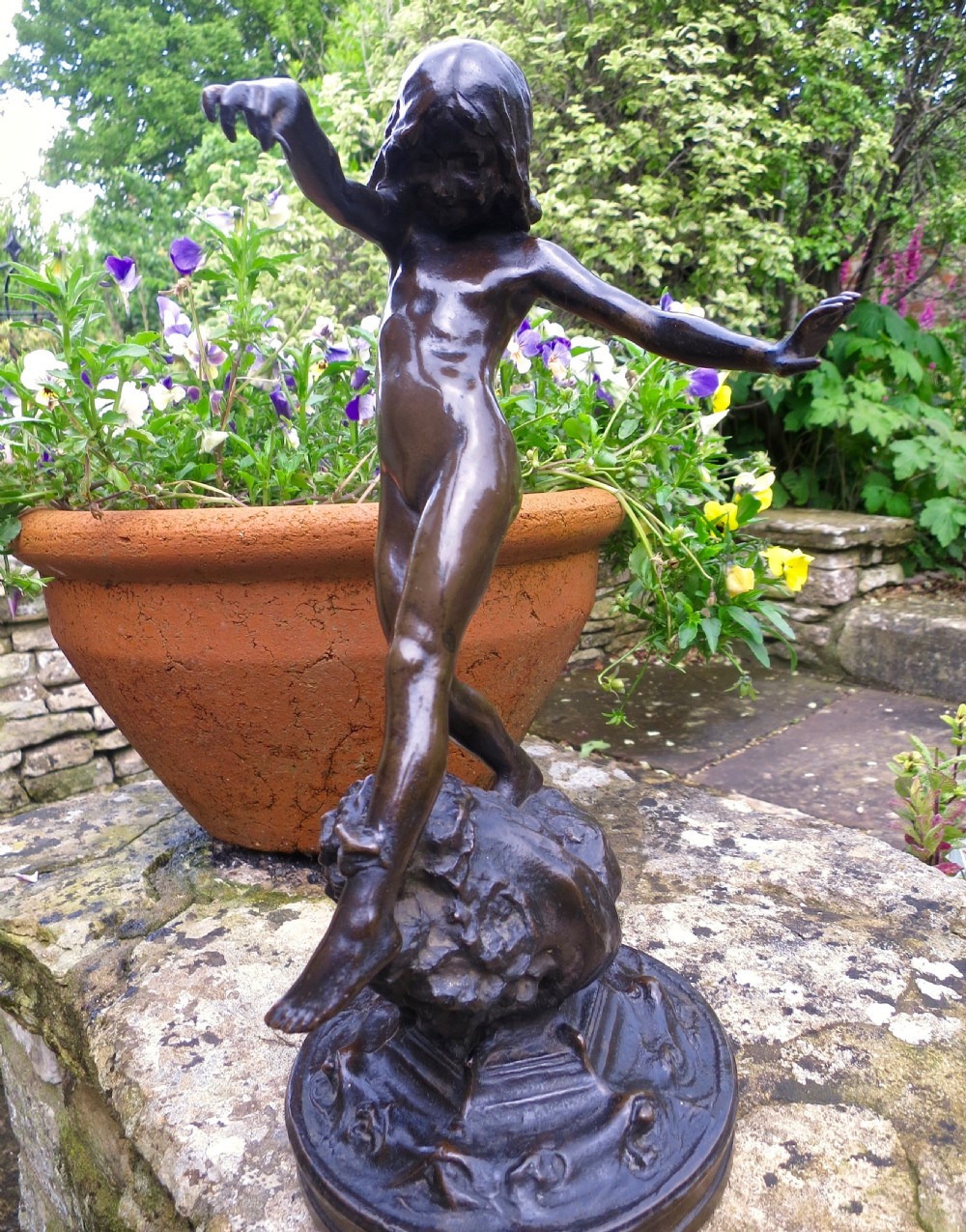 CHARMING ENGLISH (?) BRONZE GIRL View II