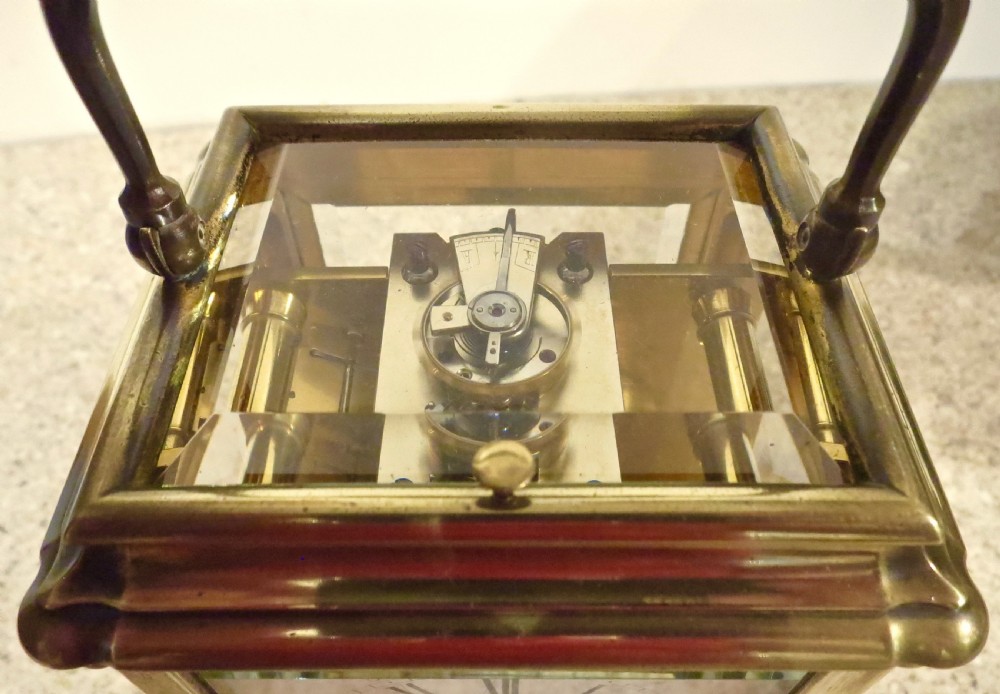 GOOD FRENCH CARRIAGE CLOCK BY HENRI JACOT View III