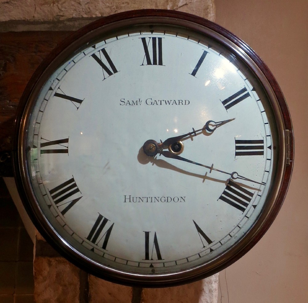 GOOD EARLY 19TH CENTURY CONVEX WALL CLOCK
