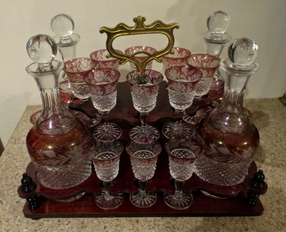 FINE & COMPLETE FRENCH DECANTER SET View III