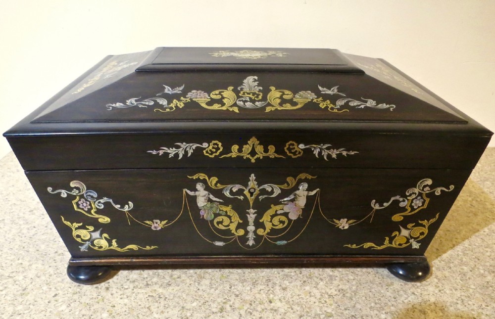 FITTED AND BEAUTIFULLY INLAID SEWING BOX View IV