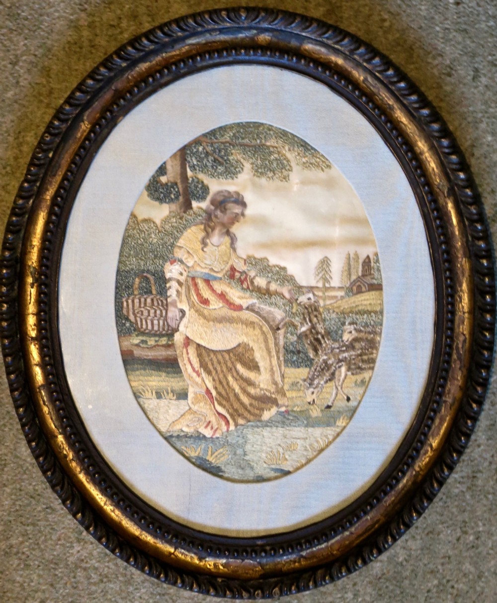 REGENCY STUMPWORK AND SILKWORK PICTURE