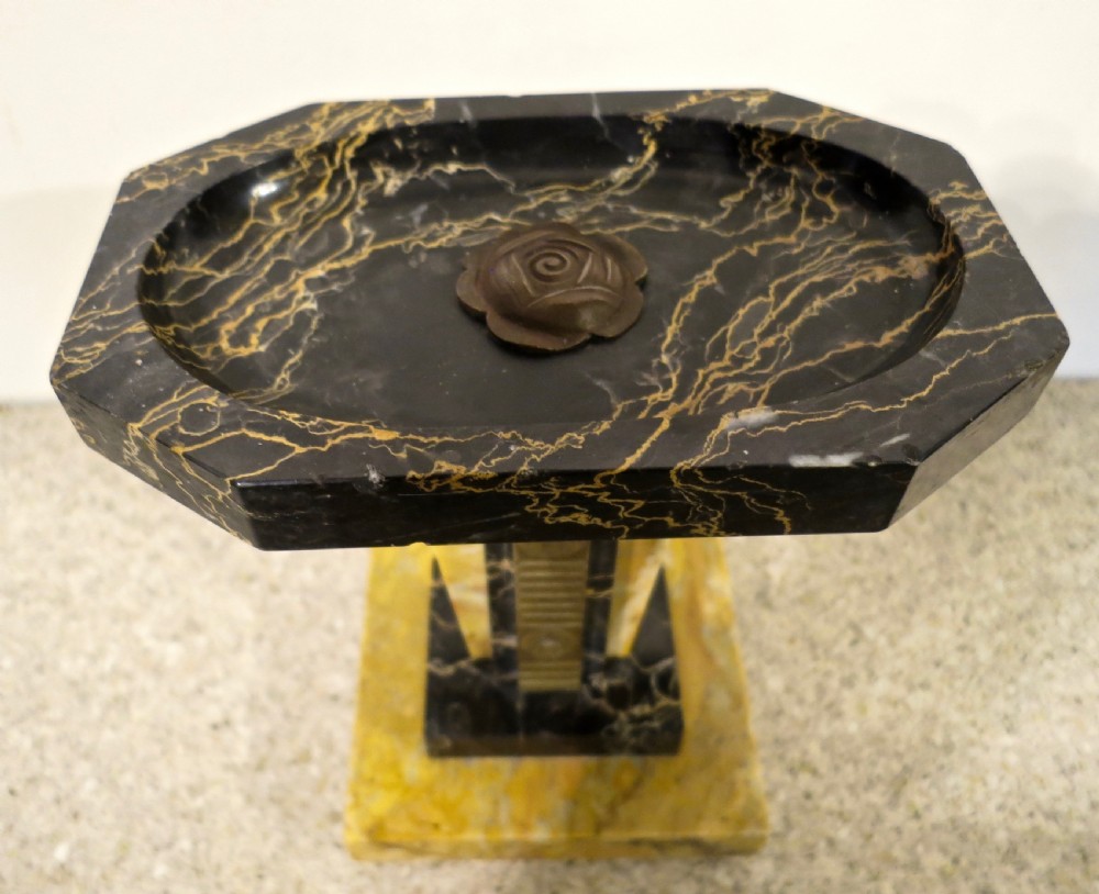 PAIR OF ART DECO SIENNA MARBLE 