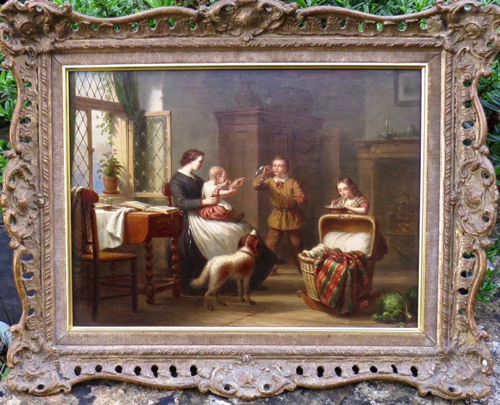VICTORIAN OIL PAINTING ON CANVAS