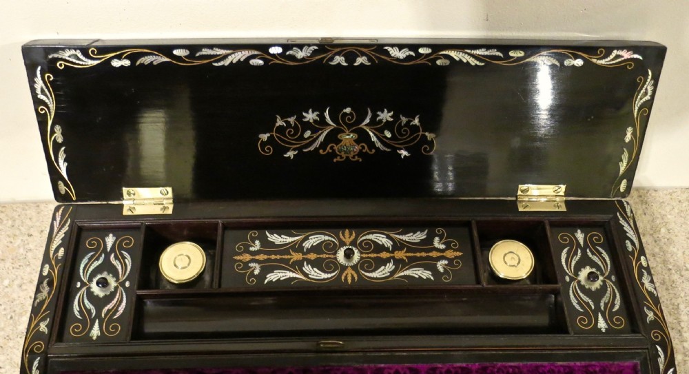 VERY FINE LADY'S INLAID WRITING BOX View V