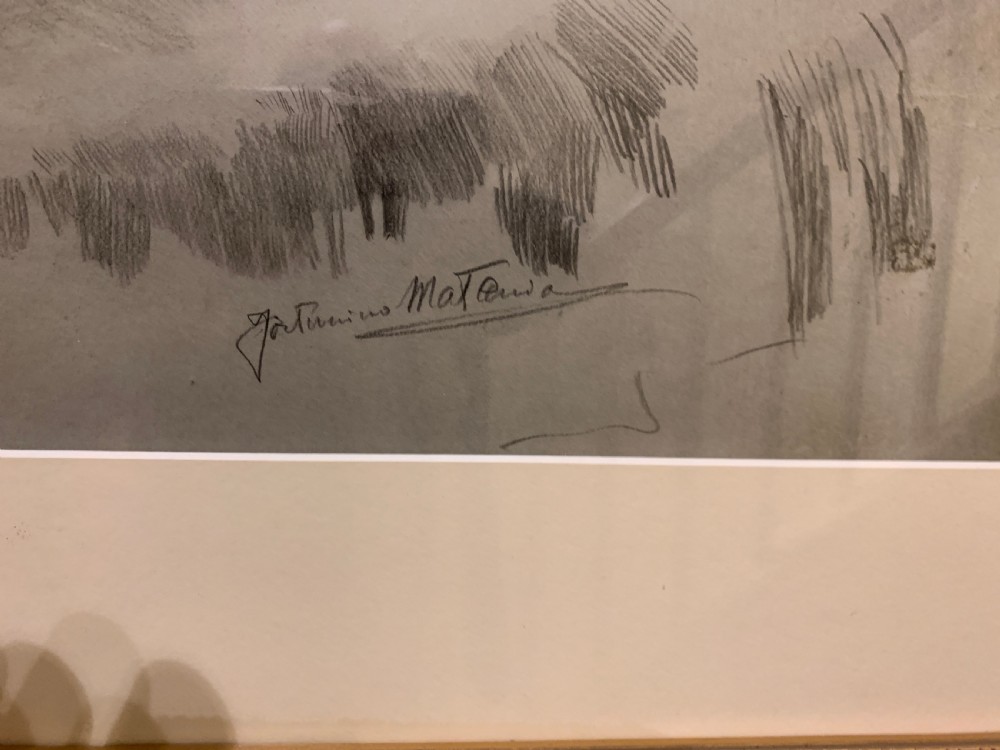 CHARMING PENCIL DRAWING BY FORTUNINO MATANIA View II