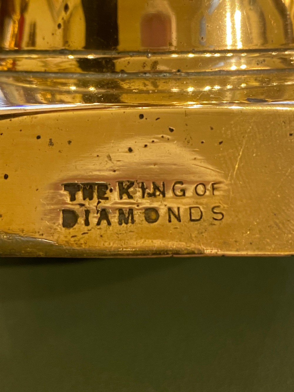 Pair of Victorian 'King of Diamonds' Brass Candle Sticks View II