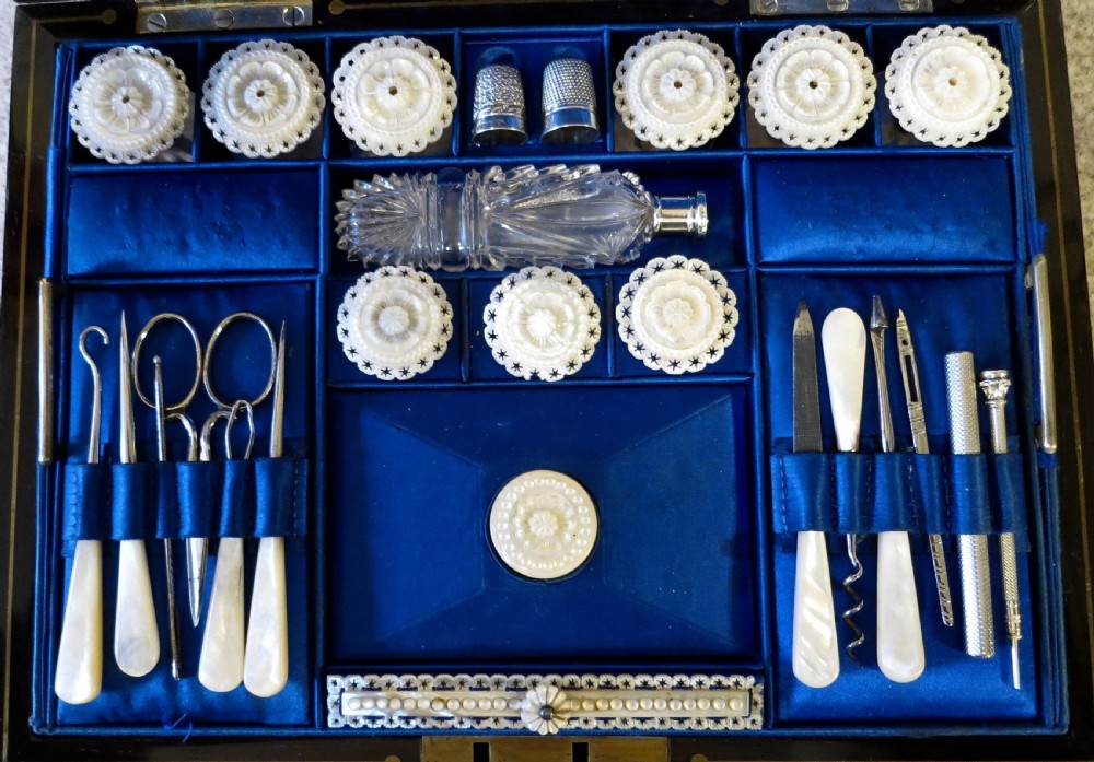 SUPERB FITTED SEWING BOX BY EDWARDS View III
