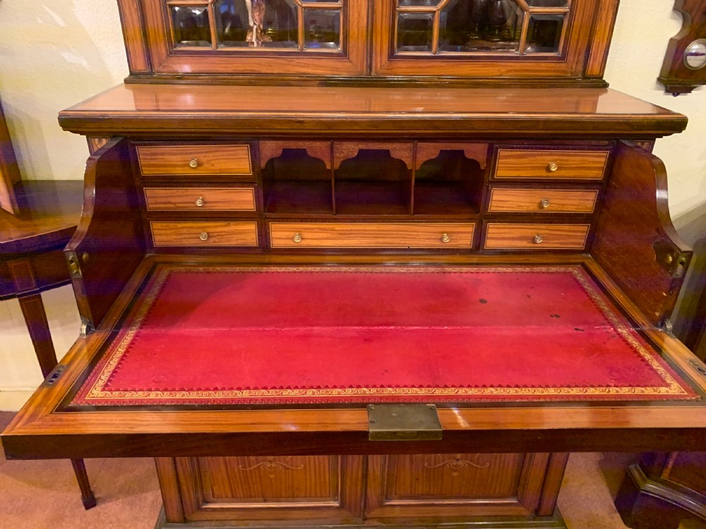 Quality Victorian SECRETAIRE-BOOKCASE View II