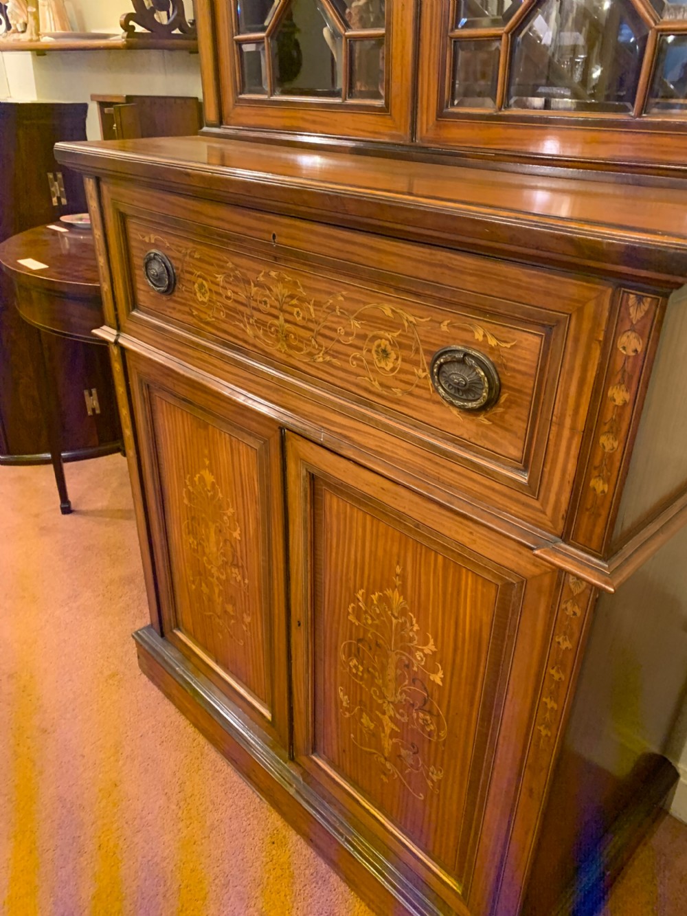 Quality Victorian SECRETAIRE-BOOKCASE View V