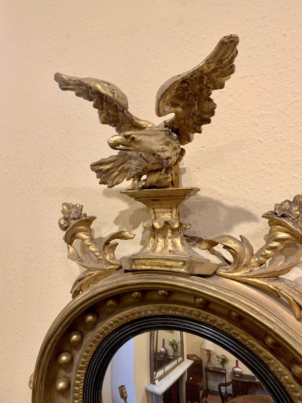 Pretty Regency Period CONVEX MIRROR View II