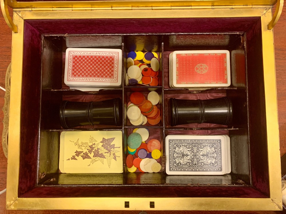A Fine Quality Brass and Tiger Eye Games Compendium View VII