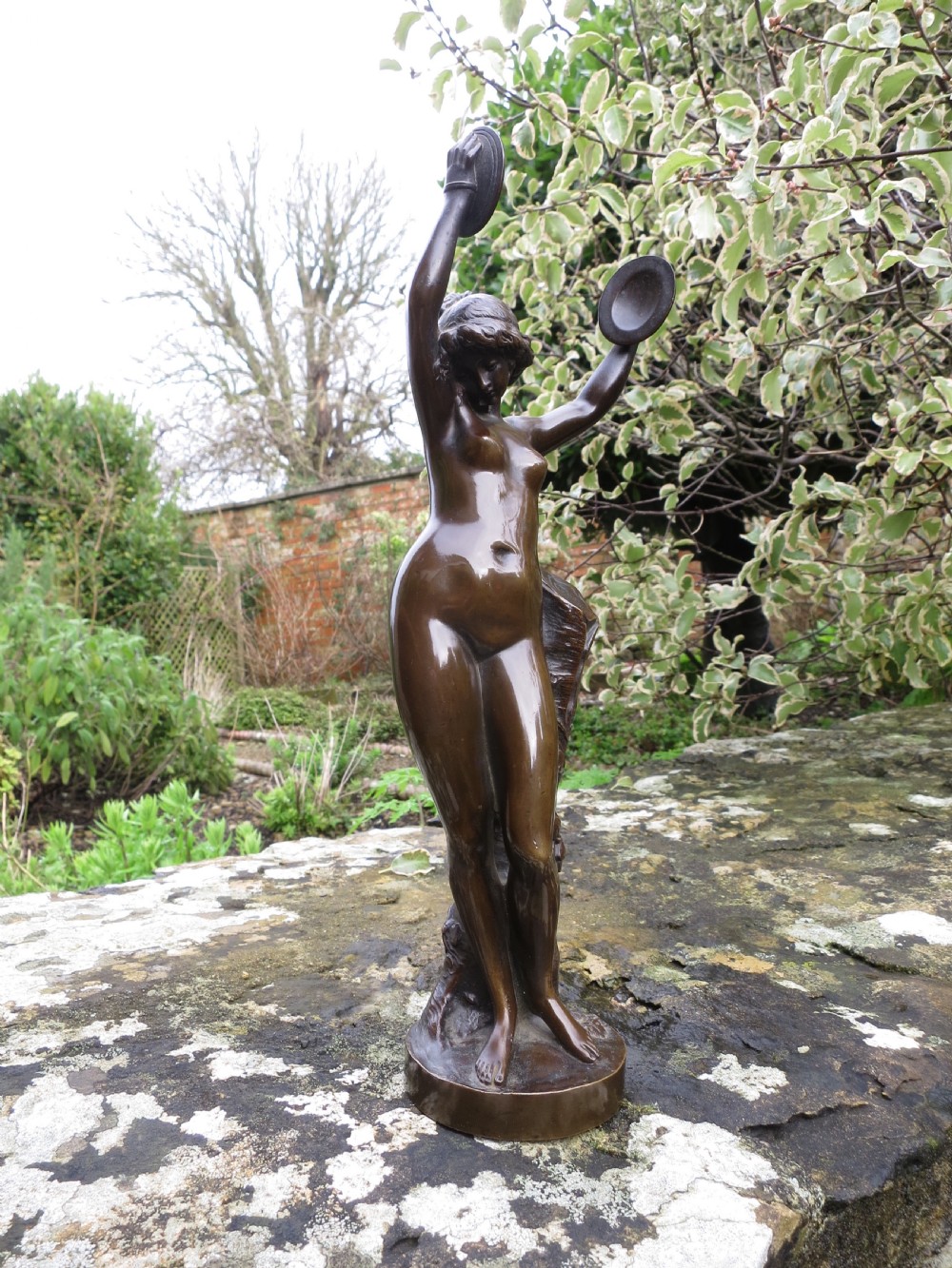 A CHARMING ART NOUVEAU BRONZE FIGURE View V