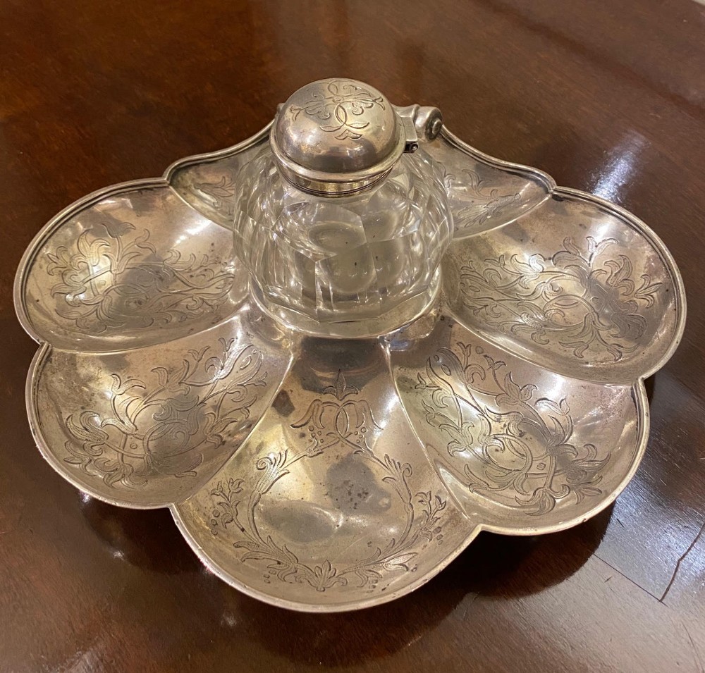 Victorian SILVER INKSTAND