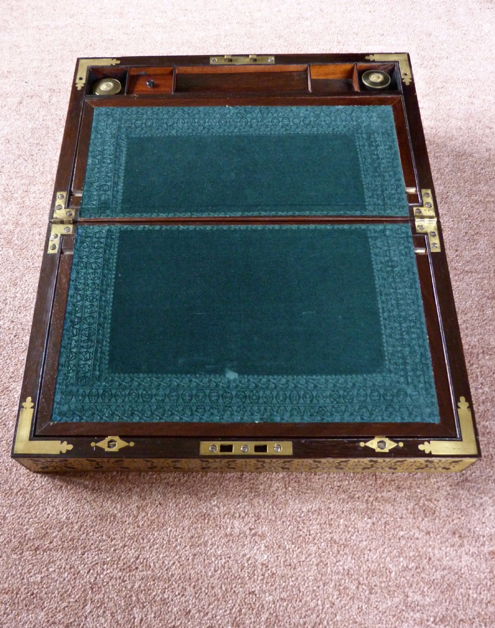 EXCELLENT WRITING BOX WITH CANDLESTICKS View III