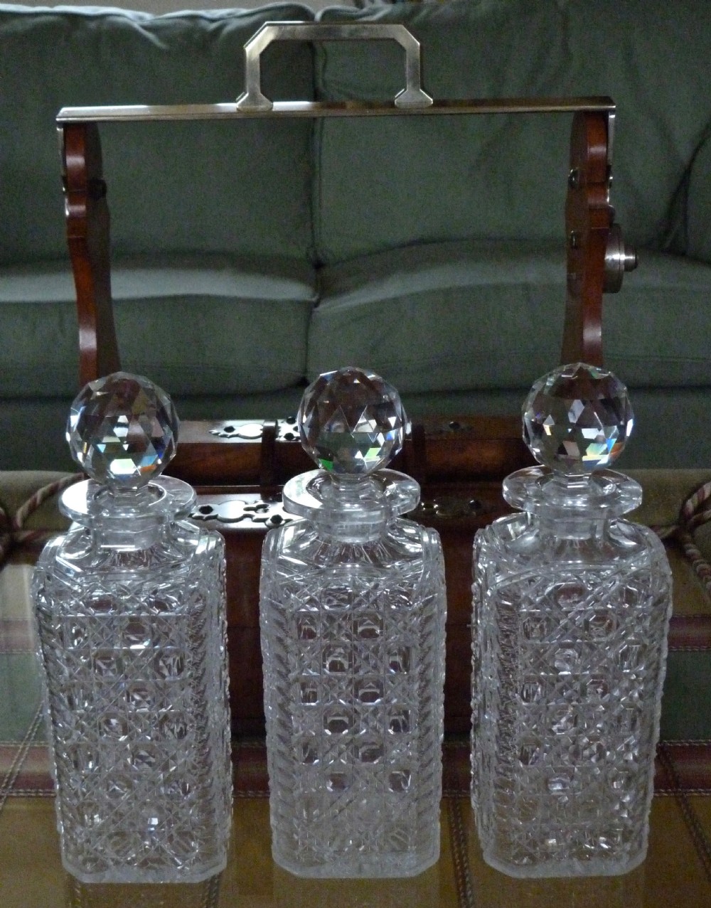 RARE TANTALUS BY BETJEMANN WITH SECRET DRAWERS View II