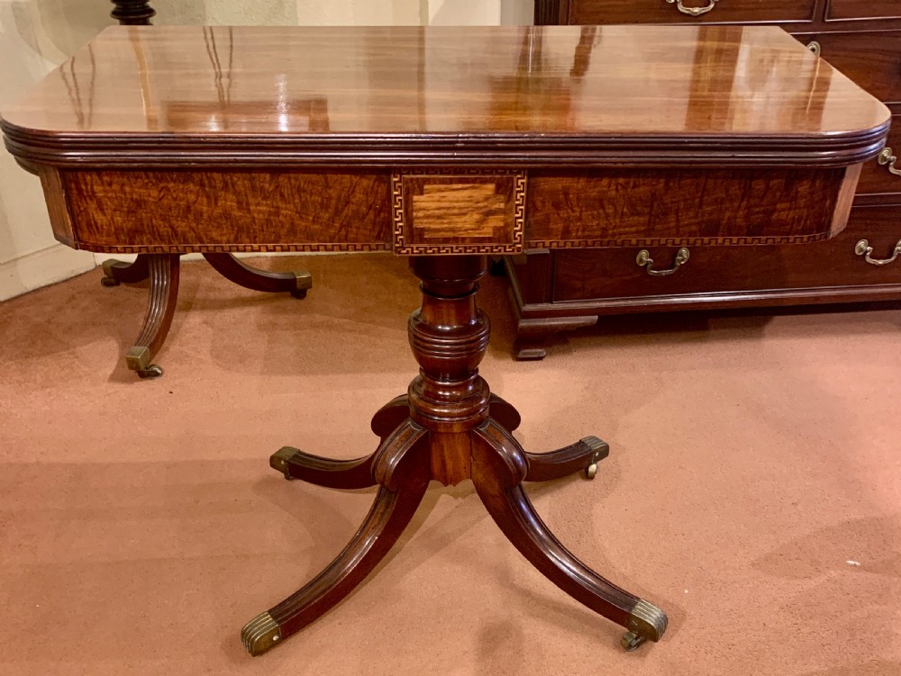 Lovely Early 19th Century Solid Mahogany Fold-Over Tea Table