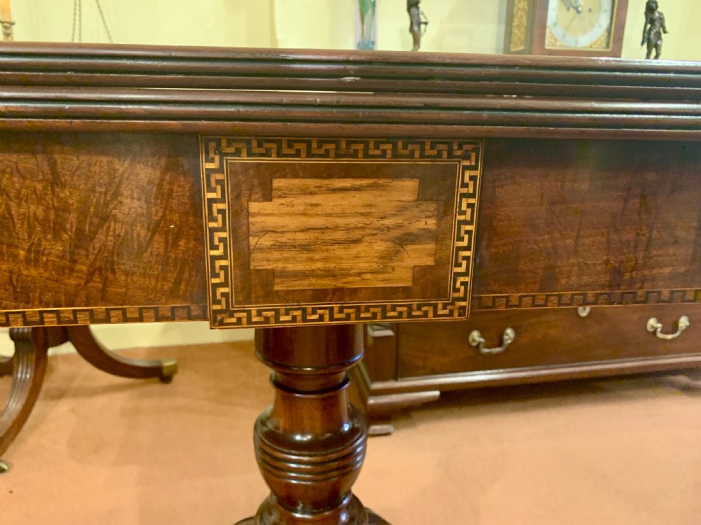 Lovely Early 19th Century Solid Mahogany Fold-Over Tea Table View II