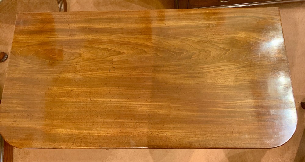 Lovely Early 19th Century Solid Mahogany Fold-Over Tea Table View IV