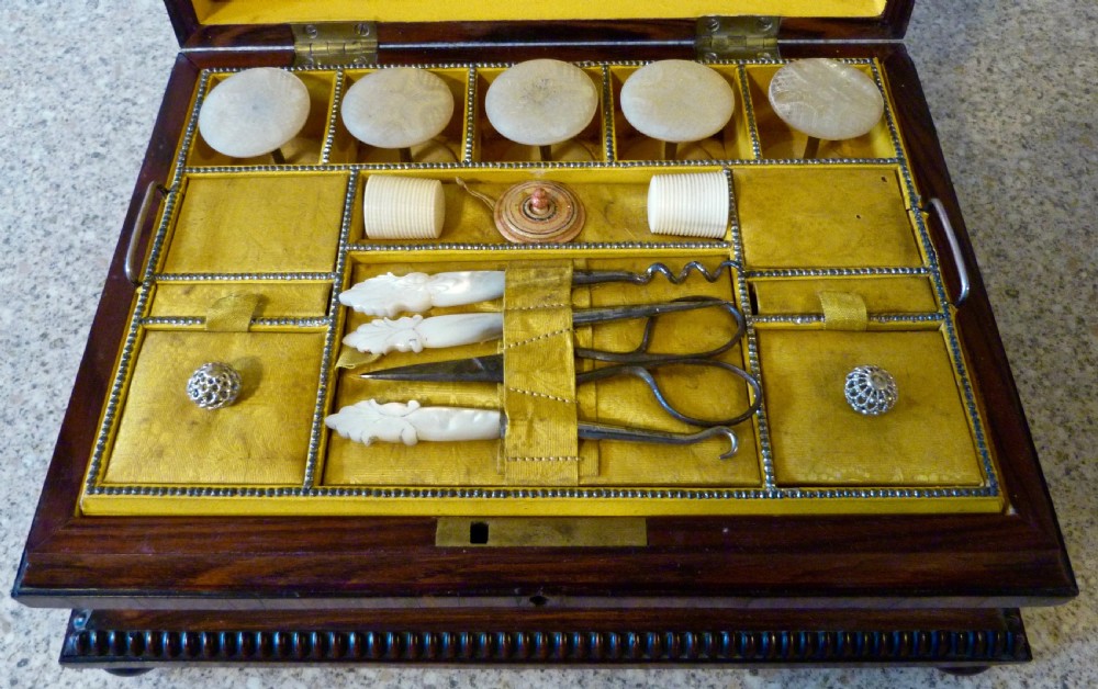 PRETTY REGENCY FITTED SEWING BOX View III