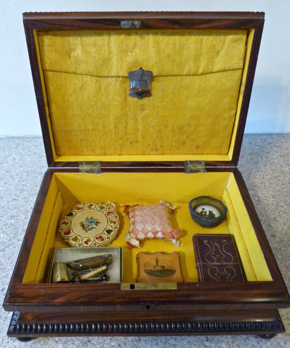 PRETTY REGENCY FITTED SEWING BOX View V