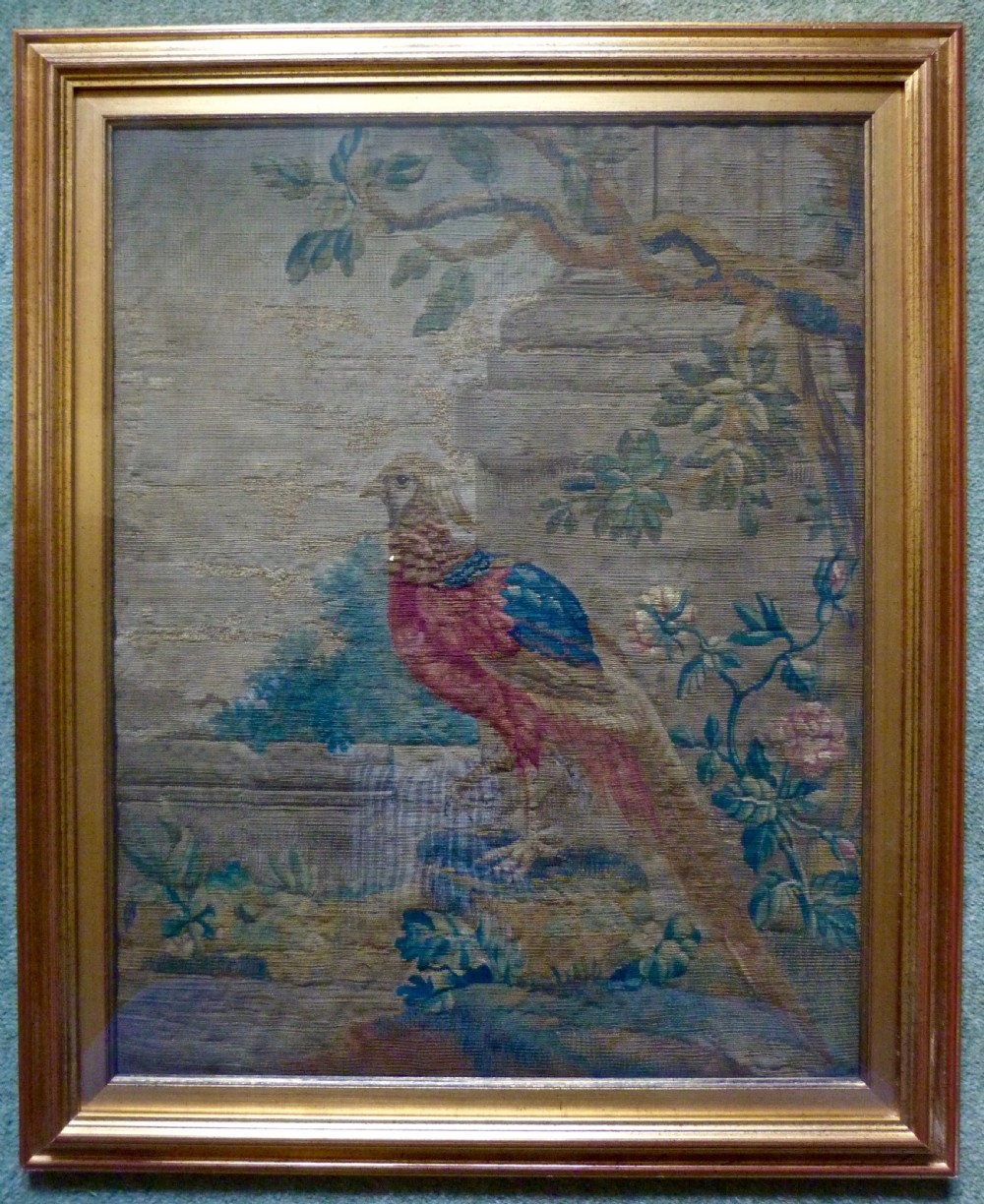 18TH CENTURY FRAMED AUBUSSON TAPESTRY