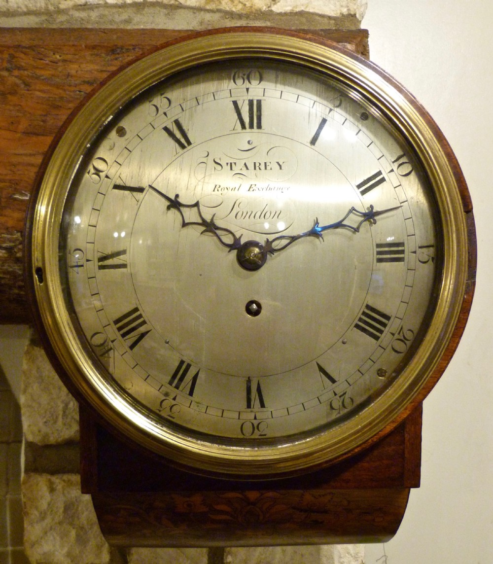 SMALL 18TH CENTURY VERGE WALL CLOCK