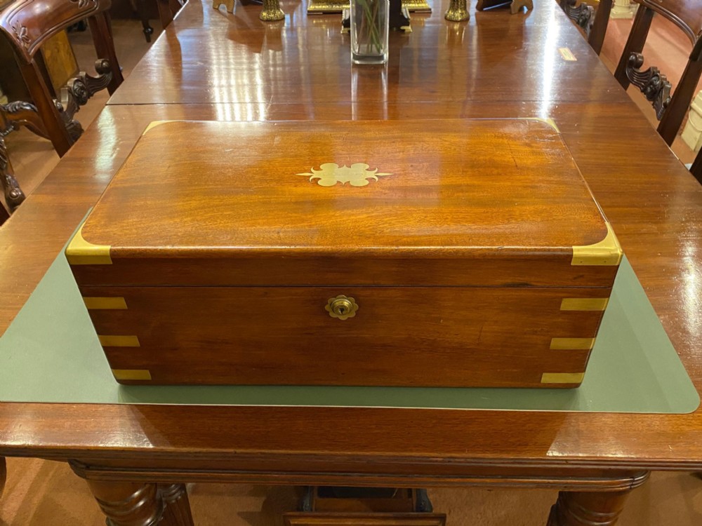 A Mid-19th Century Mahogany Writing Box
