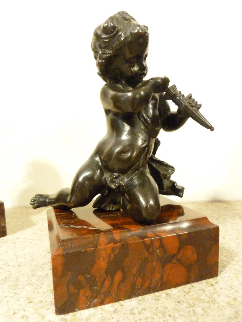 PAIR OF 19TH CENTURY BRONZE CHERUBS View III
