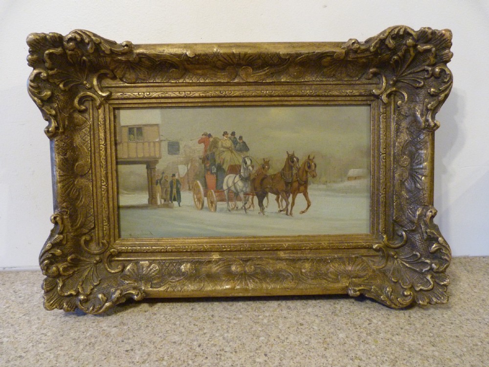 WILLIAM ROWLAND: PAIR COACHING OIL PAINTINGS View IV