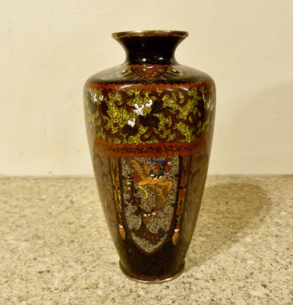 PRETTY JAPANESE CLOISONNE VASE View IV