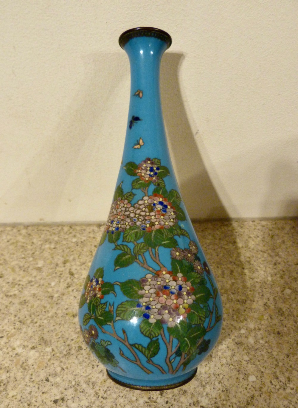 ELEGANT JAPANESE MEIJI CLOISONNE VASE View II