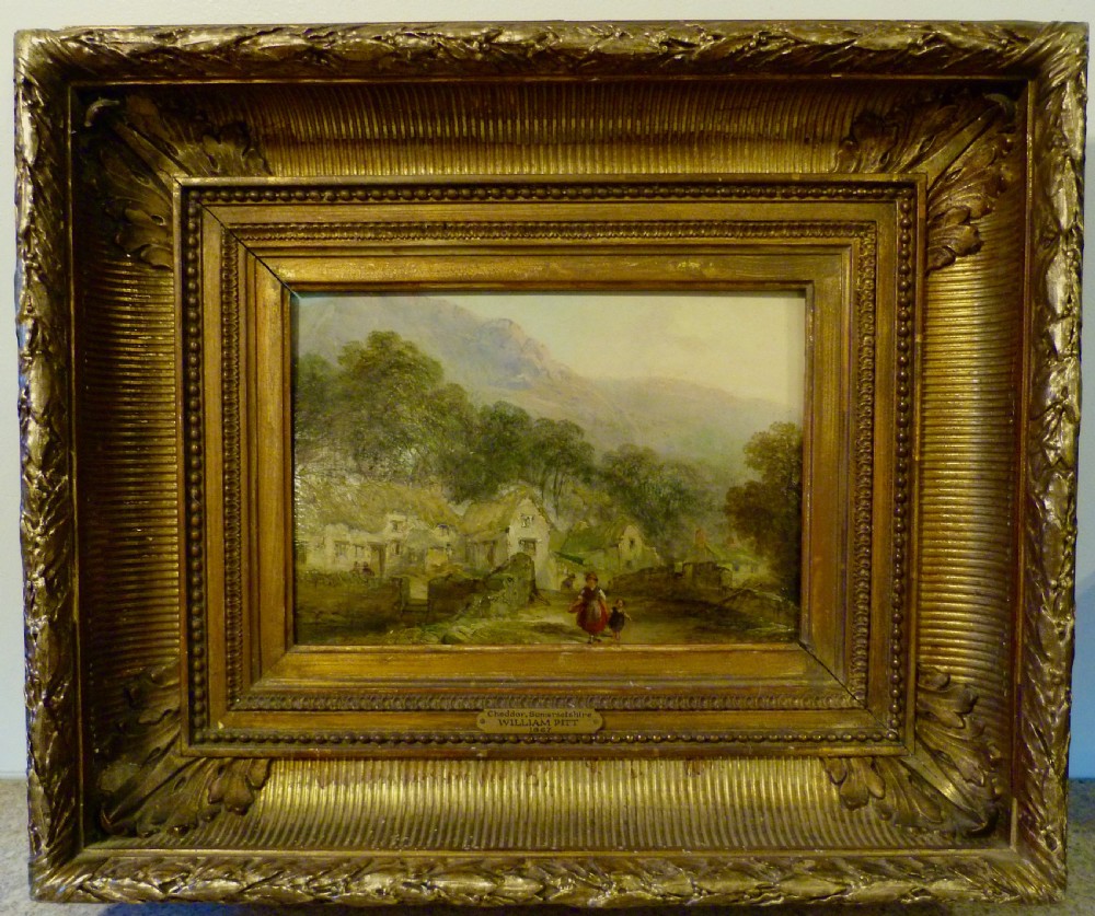 W.PITT: OIL PAINTING OF CHEDDAR GORGE