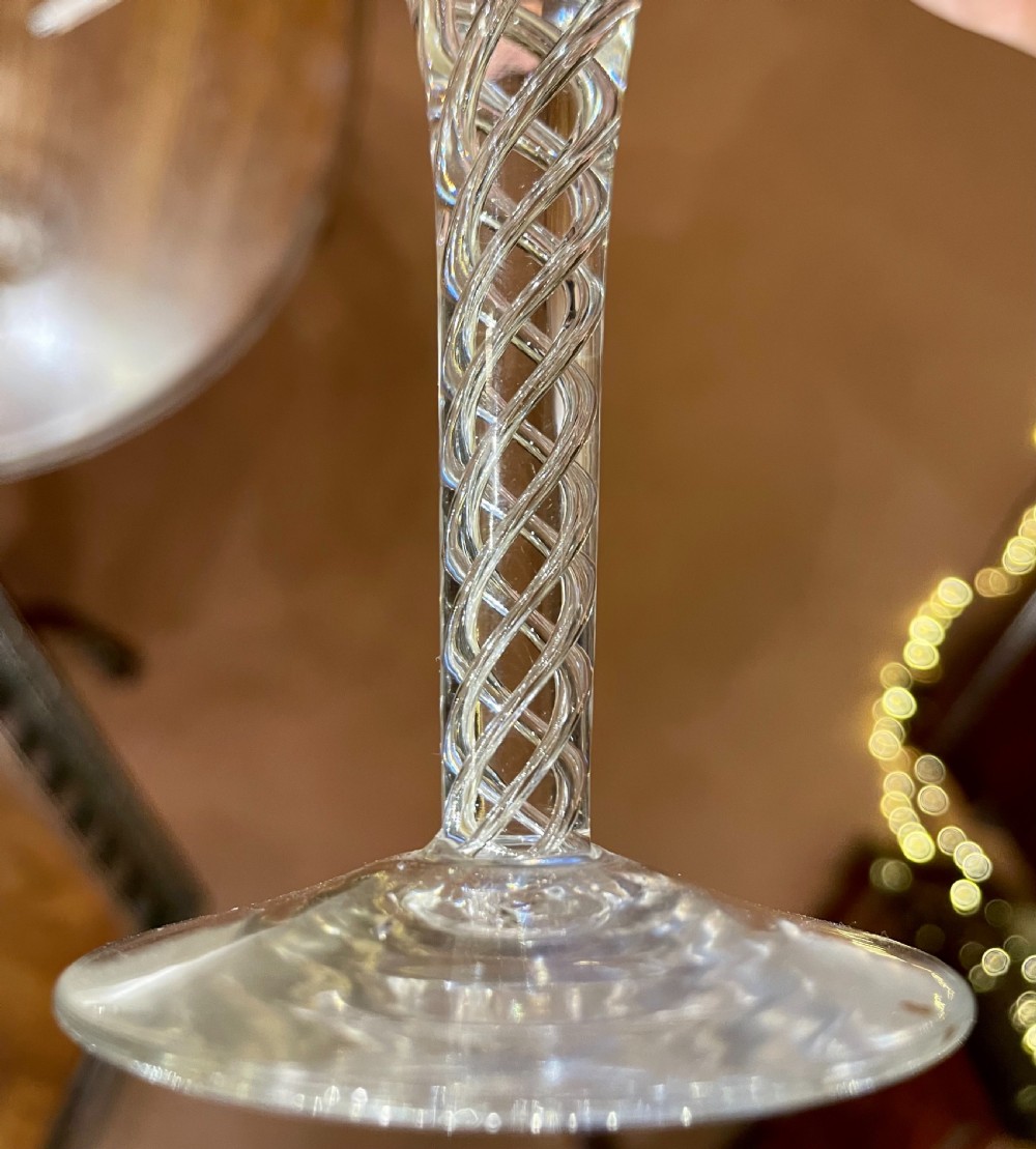 Pretty Set of Six Edwardian Cut Lead Crystal Liqueur Glasses View II