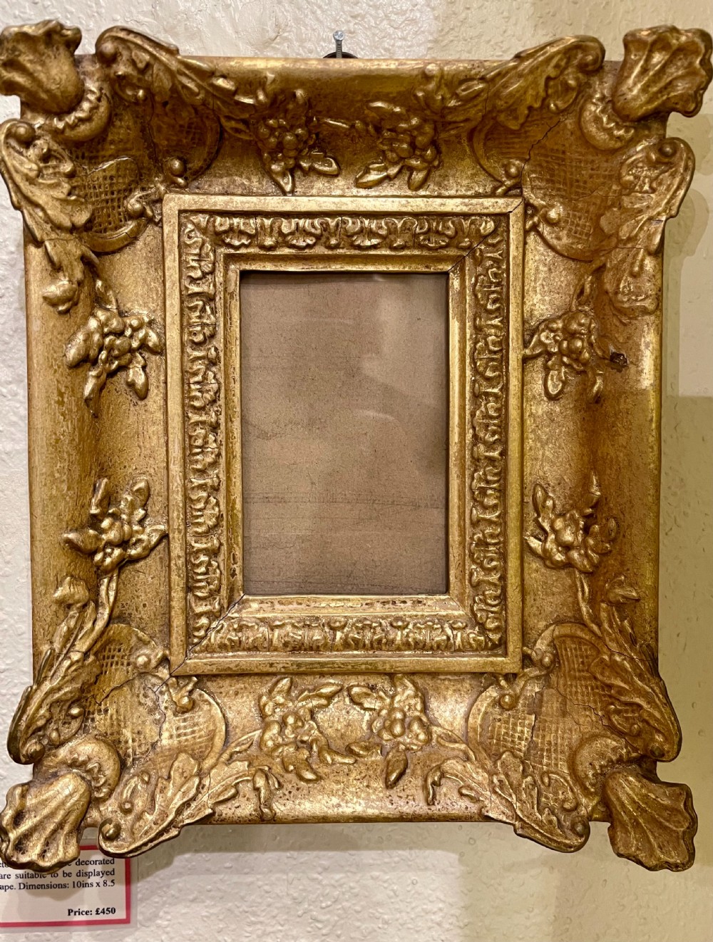 Pair Of Pretty Small Victorian Gilt Foliate Decorated Picture Frames View II