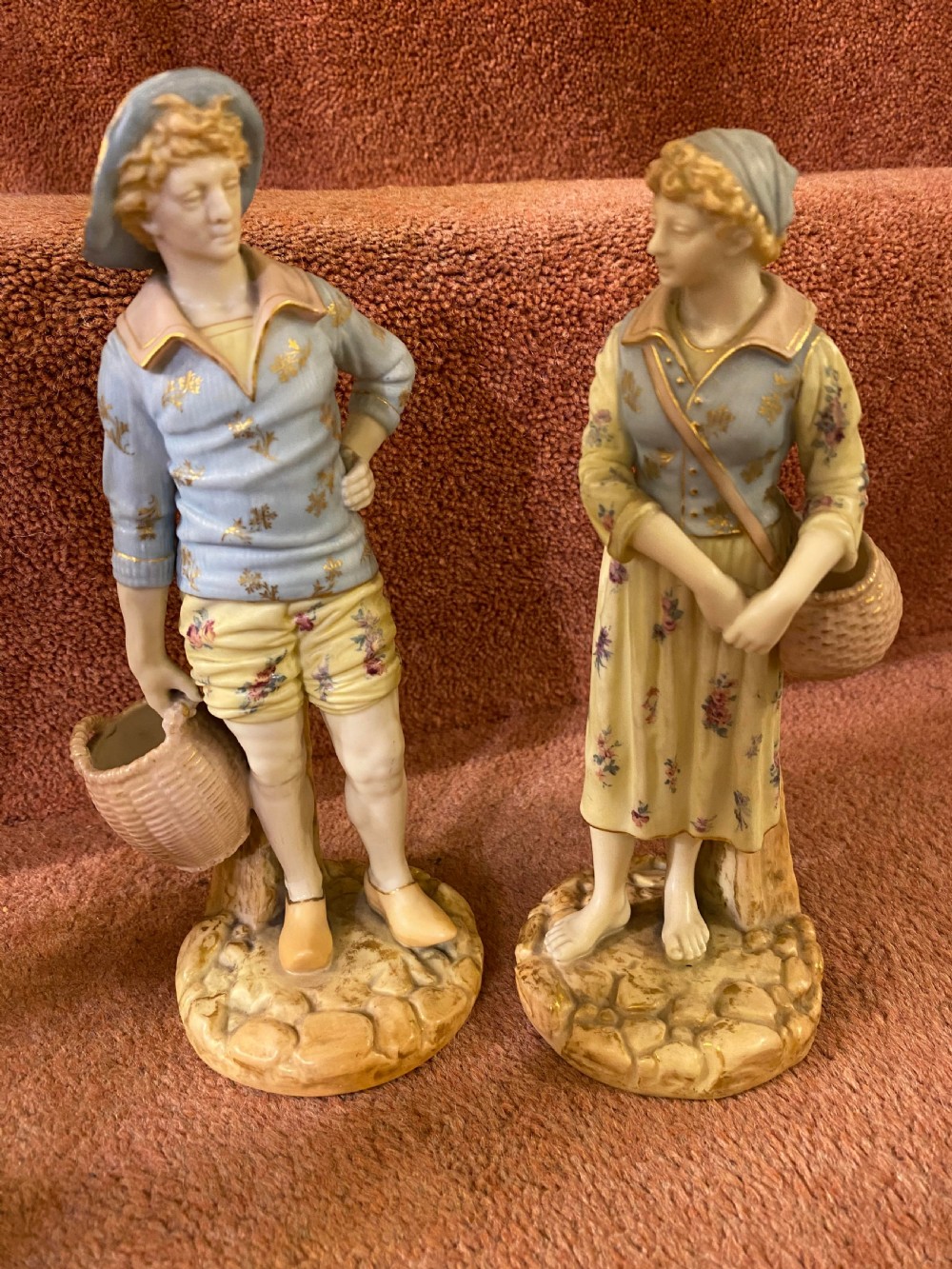 A good PAIR of Royal Worcester figures by James Hadley, dated 1895 View II
