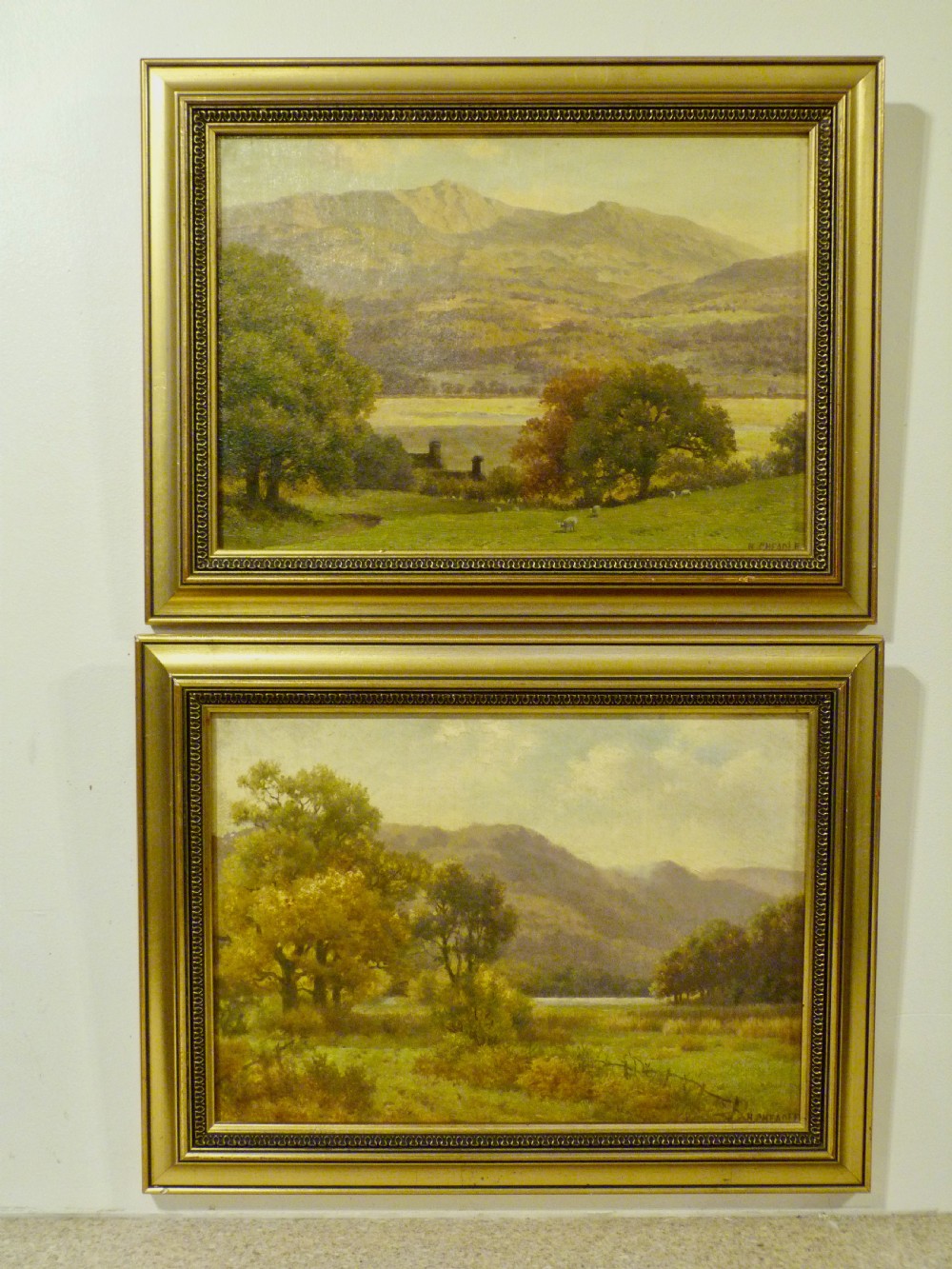 H. CHEADLE: PAIR OF OIL PAINTING LANDSCAPES 