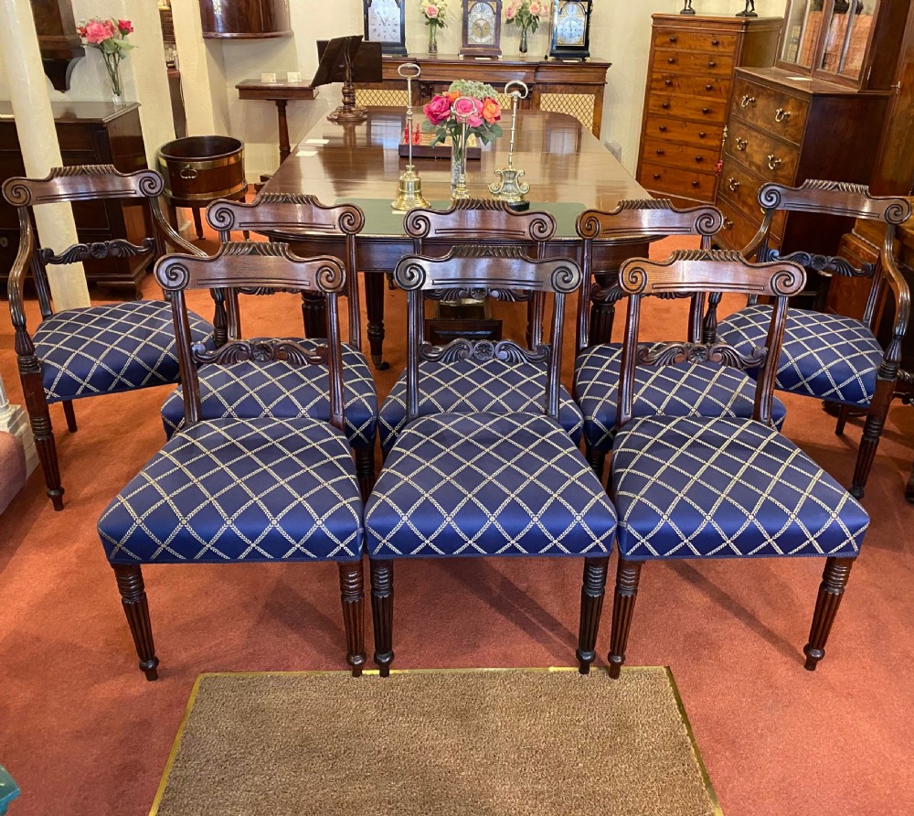 Impressive Set of EIGHT mid 19th Century Mahogany Dining Chairs View XV