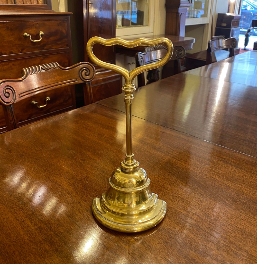 19th century long-handled Brass Door-Stop