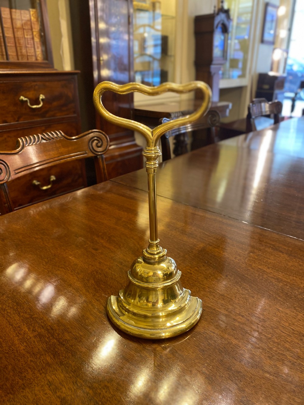 19th century long-handled Brass Door-Stop View II