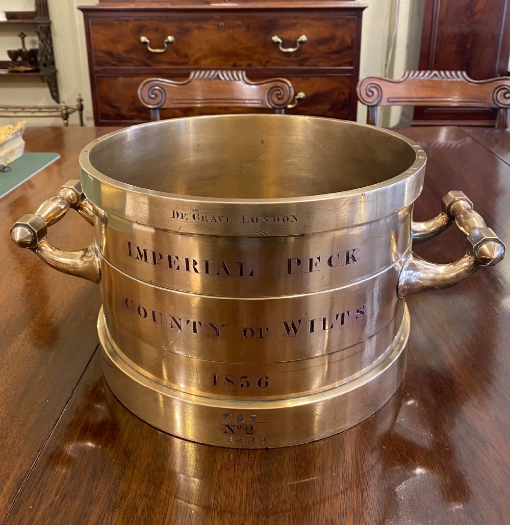 An Impressive bronze Imperial PECK Measure, County of Wilts, Dated 1836