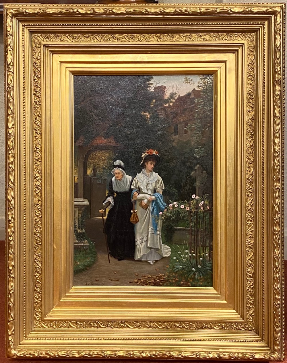  Sunday Best... by Victorian artist Arthur Langley VERNON (fl.1871-1922) oil on canvas 