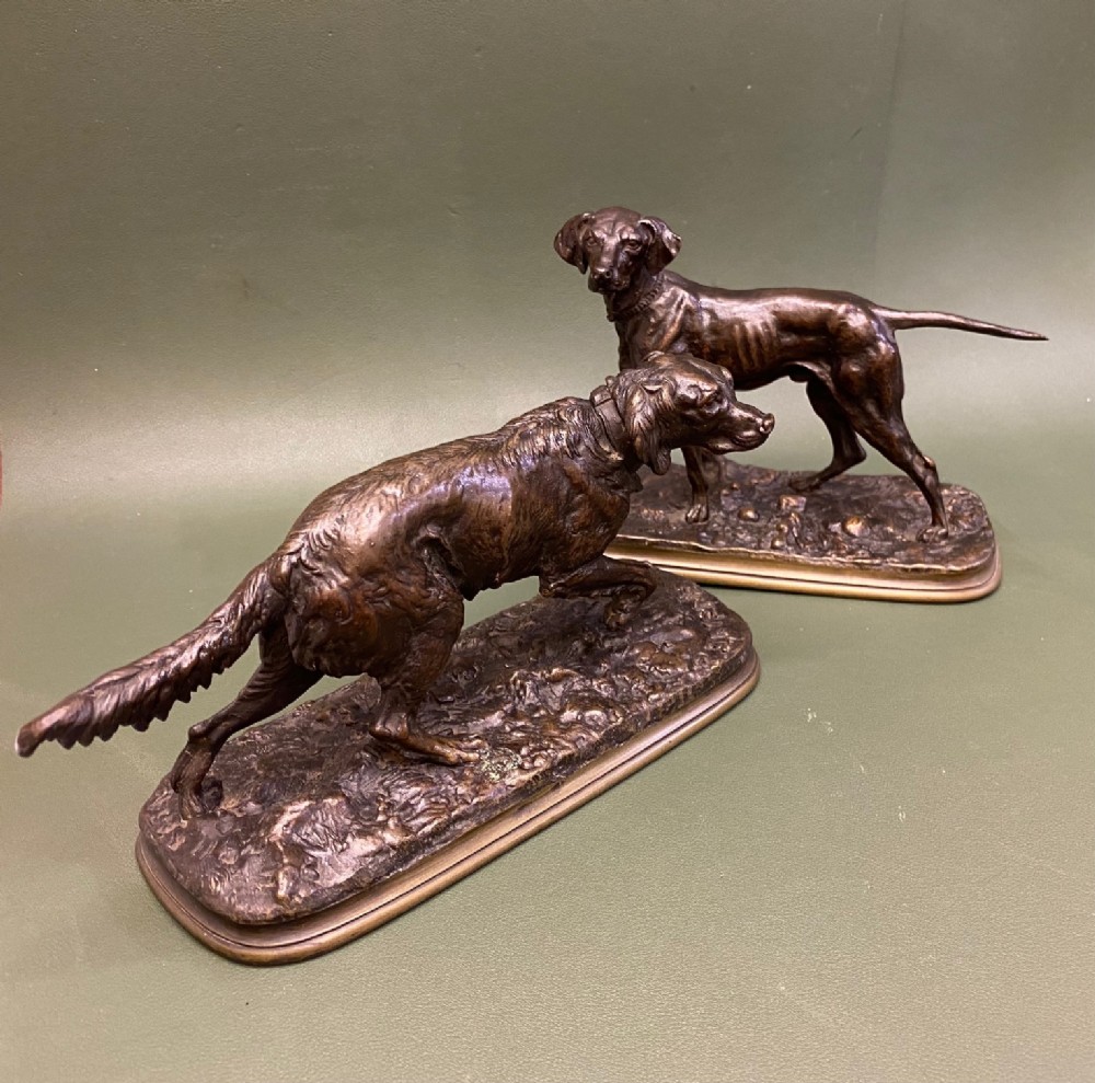P.J. Mêne: An excellent PAIR of French ‘Animalier’ Bronze Dogs