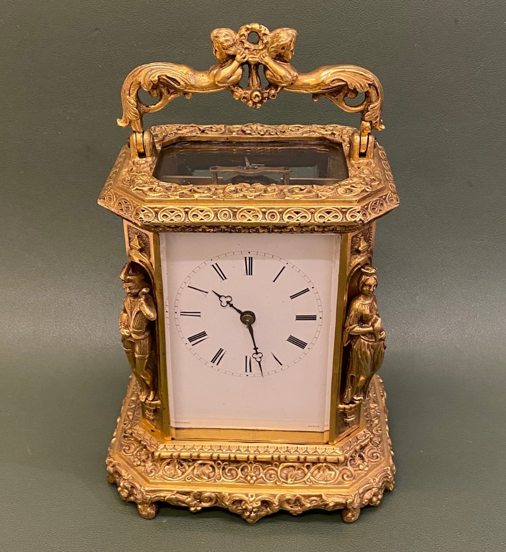 Rare French Mid-19th century 'Caryatid' cased Carriage Clock - Lucien (Paris)